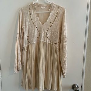 Cream Boho Dress